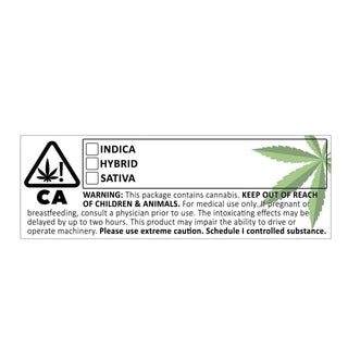 PLEXON CA Identification Labels 3in x 1in (76 mm x 25.4 mm) Self-Adhesive California State-Compliant Stickers 1000 Labels per Roll - 4