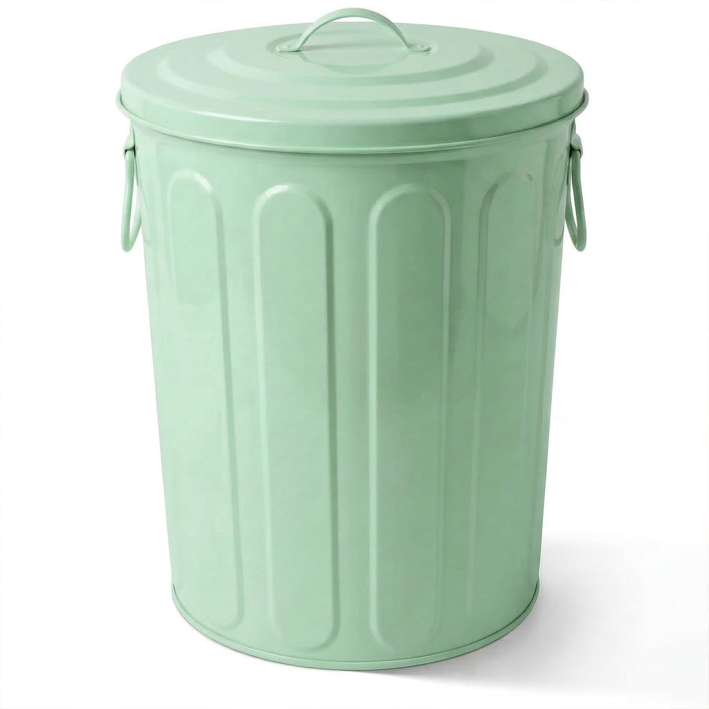 plexon-5-gallon-small-metal-trash-can-with-lid-outdoor-galvanized-steel-bucket-with-lid-5-gal-storage-can-for-dog-food-bird-seed-storage-container-rodent-pet-proof-green