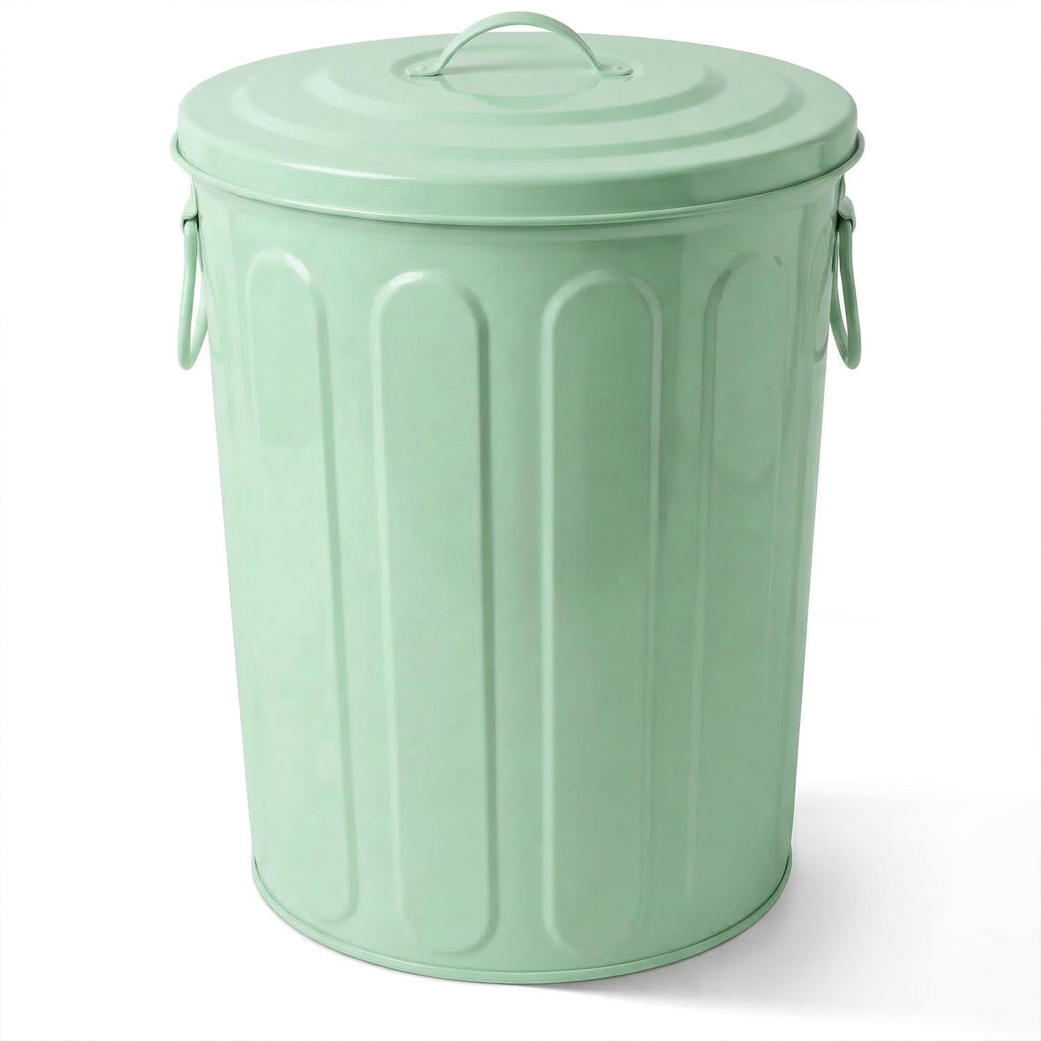 plexon-5-gallon-small-metal-trash-can-with-lid-outdoor-galvanized-steel-bucket-with-lid-5-gal-storage-can-for-dog-food-bird-seed-storage-container-rodent-pet-proof-green