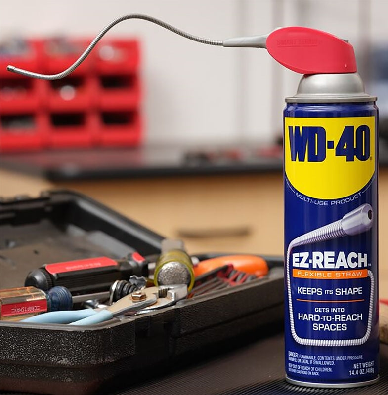 WD-40 EZ Reach Flexible Straw Lubricant - 14.4 fl oz (0.5 quart) - 1 Each - Corrosion Resistant, CFC-free, Mercury-free, Lead-free, Cadmium-free, HCFC-free - Blue