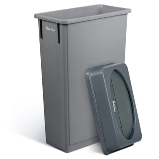 plastic-prince-23-gallon-slim-trash-can-with-swing-lid-commercial-gray-rectangular-garbage-can-with-drop-shot-lid-waste-bin-with-double-flip-top-for-restaurant-home-kitchen-office