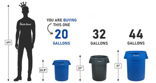 20 Gal Blue Round Trash Can