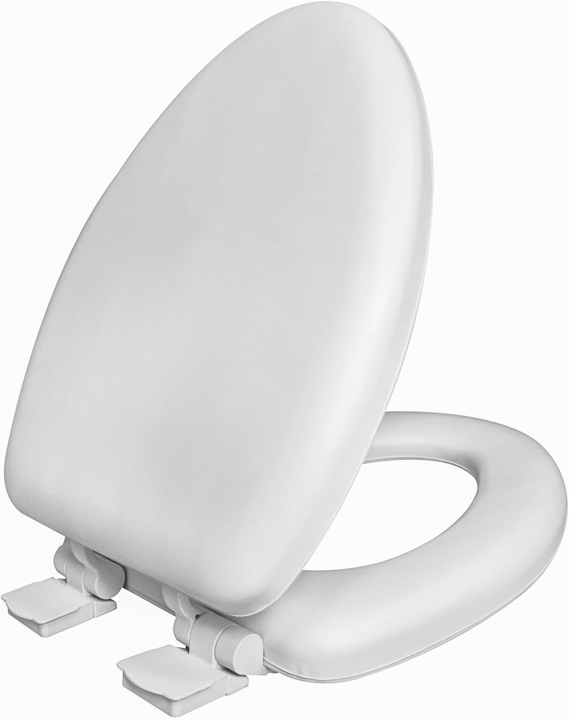 Plexon Soft Cushioned Toilet Seat, Elongated White, Slow-Close Lid & Seat, Quick-Release Hinge, Easy To Clean & Change