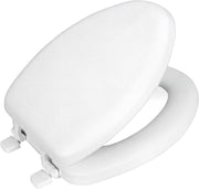 Soft Cushioned Toilet Seat with Soft-Close White Lid