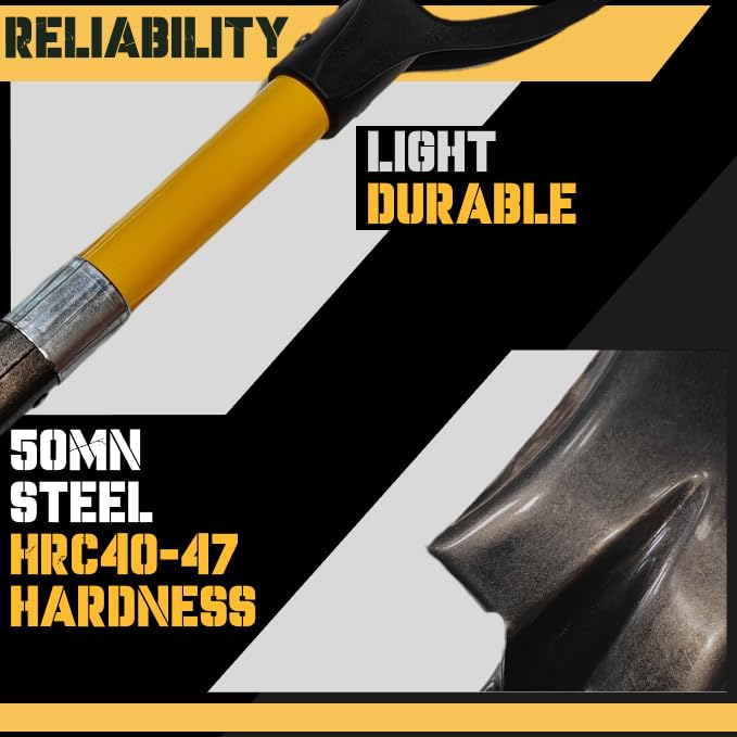 27" Square Short Transfer Shovel with Fiberglass Handle & Plastic D-Grip