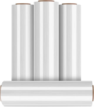 1500' x 18" Clear 80-Gauge Pallet Stretch Wrap, 4 Rolls/Case