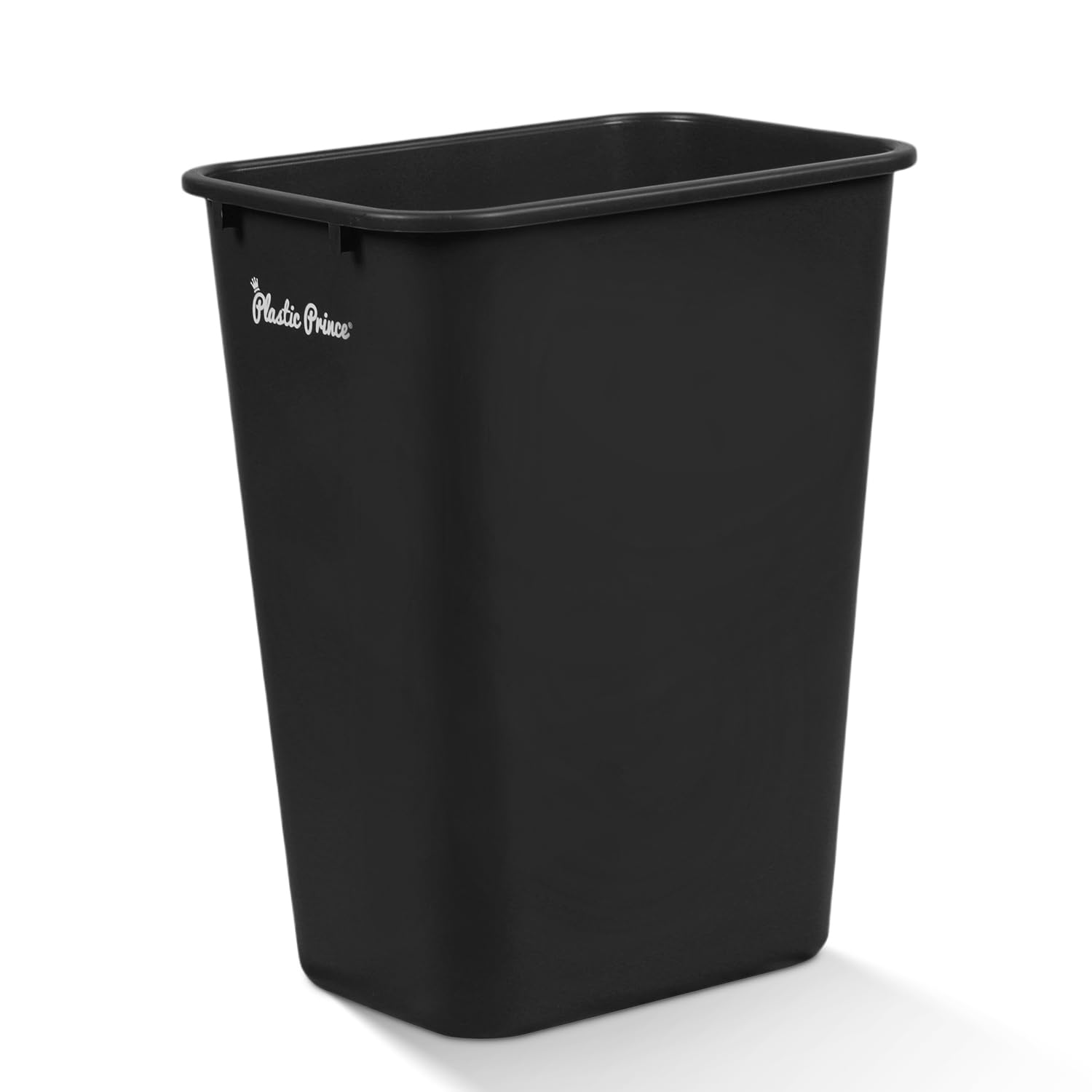 40-QT Black Wastebasket