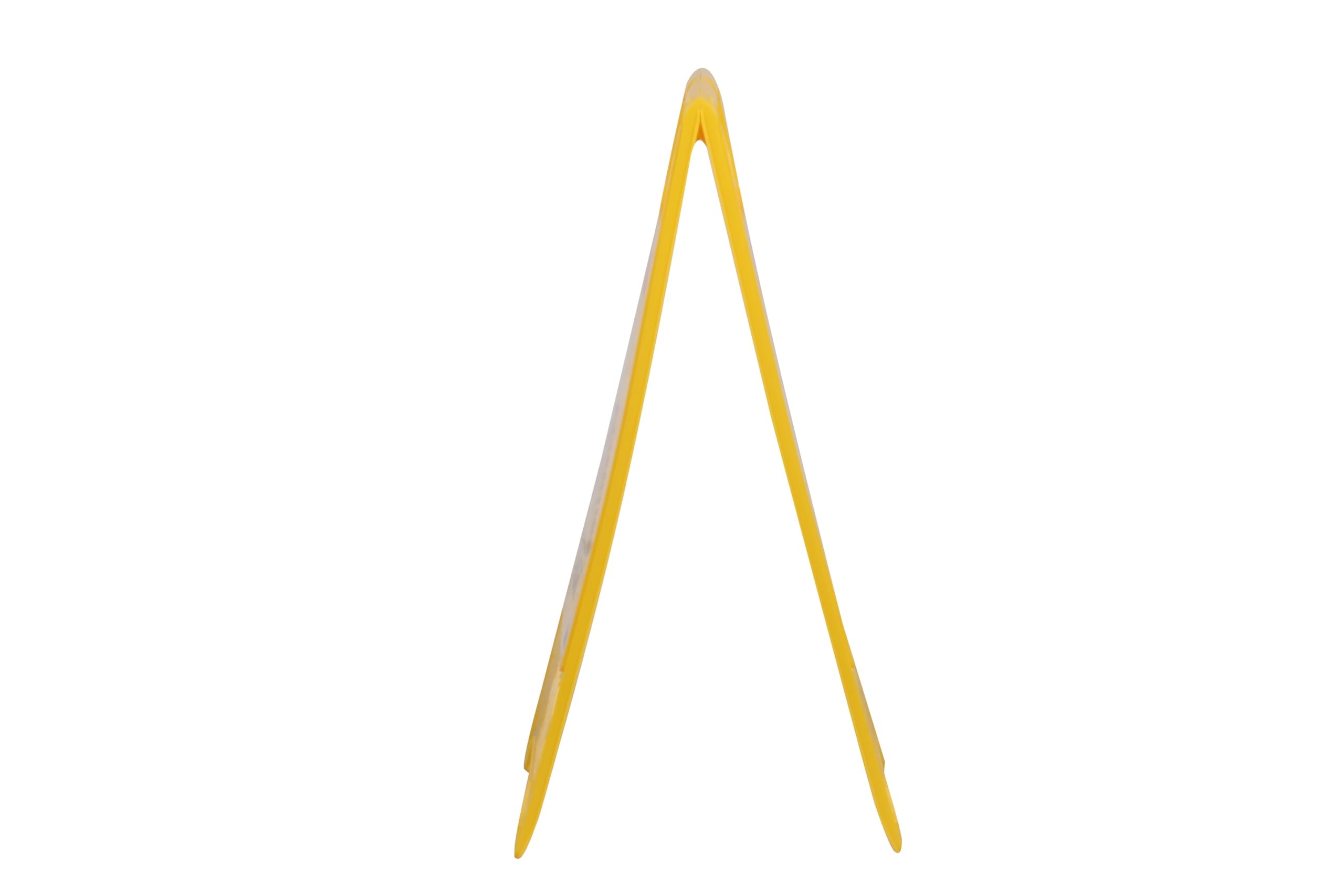 Caution "Wet Floor" Sign, Bright Yellow Heavy-Duty, Slippery When Wet A-Frame Sign