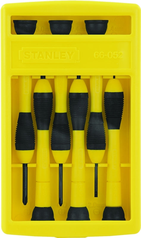 6-Piece Precision Screwdriver Set, Black/Yellow