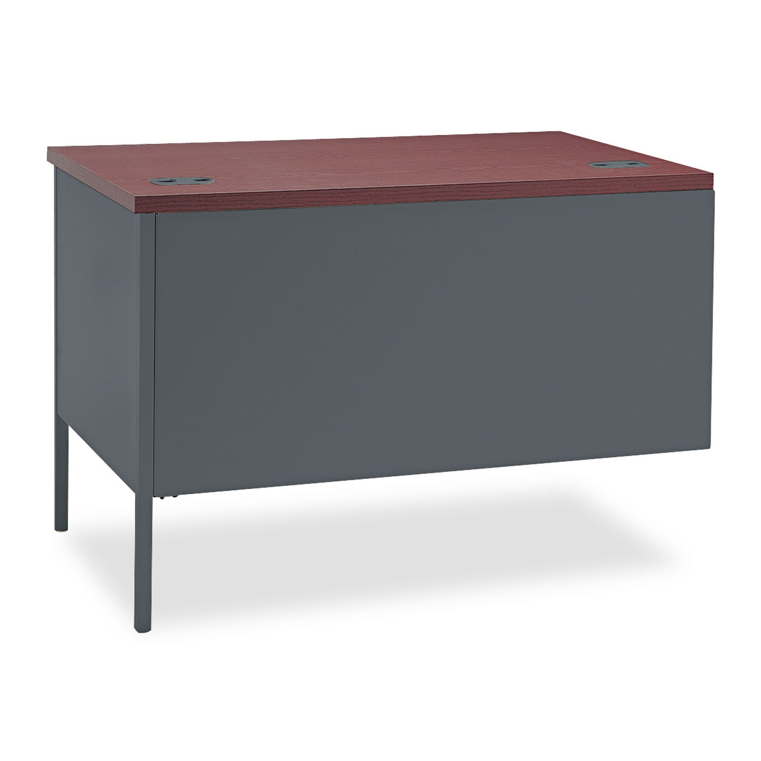 Metro Classic Series Workstation Return, Right, 42w x 24d x 29.5h, Mahogany/Charcoal