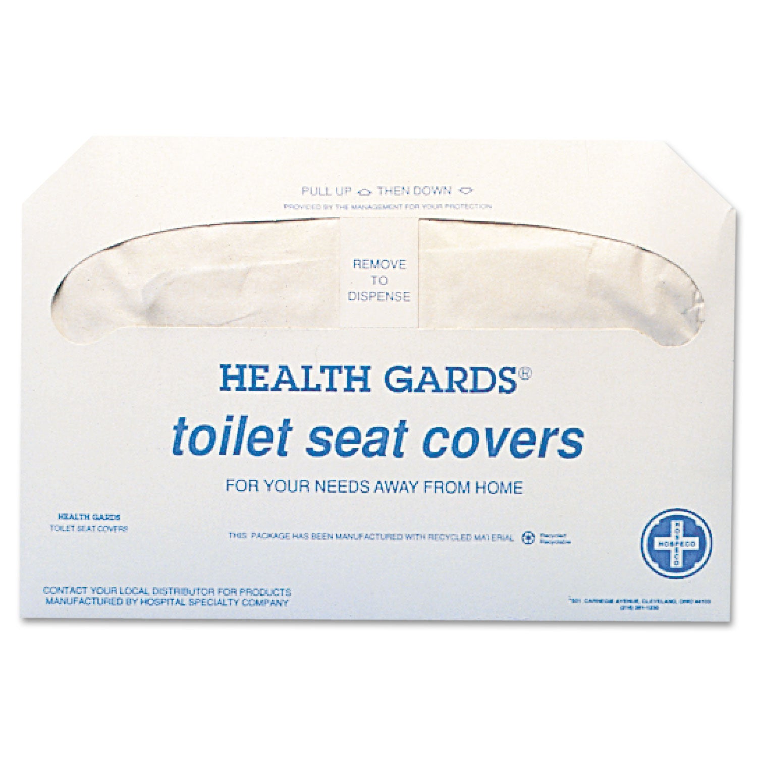 Health Gards Toilet Seat Covers, 14.25 x 16.5, White, 250 Covers/Pack, 20 Packs/Carton - 