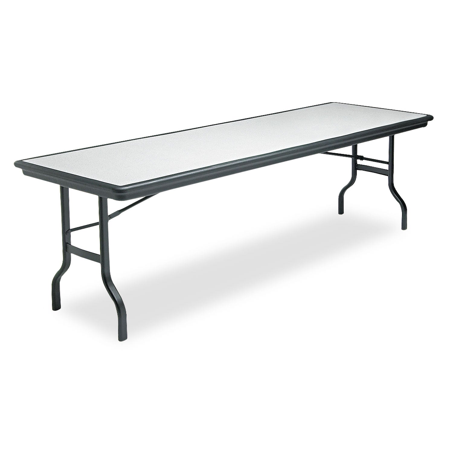 IndestrucTable Ultimate Folding Table, Rectangular, 96" x 30" x 29", Granite/Black - 