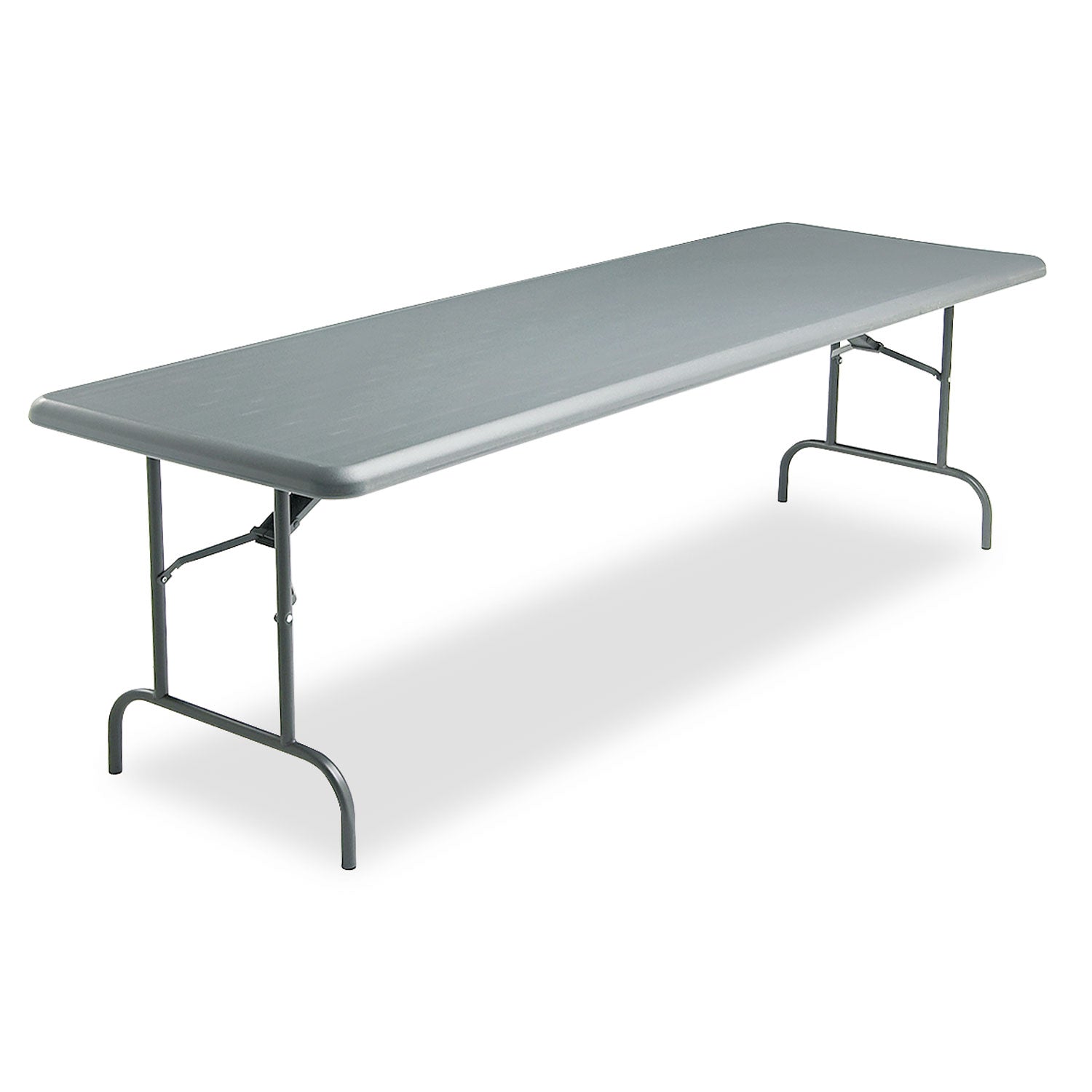IndestrucTable Industrial Folding Table, Rectangular, 96" x 30" x 29", Charcoal - 