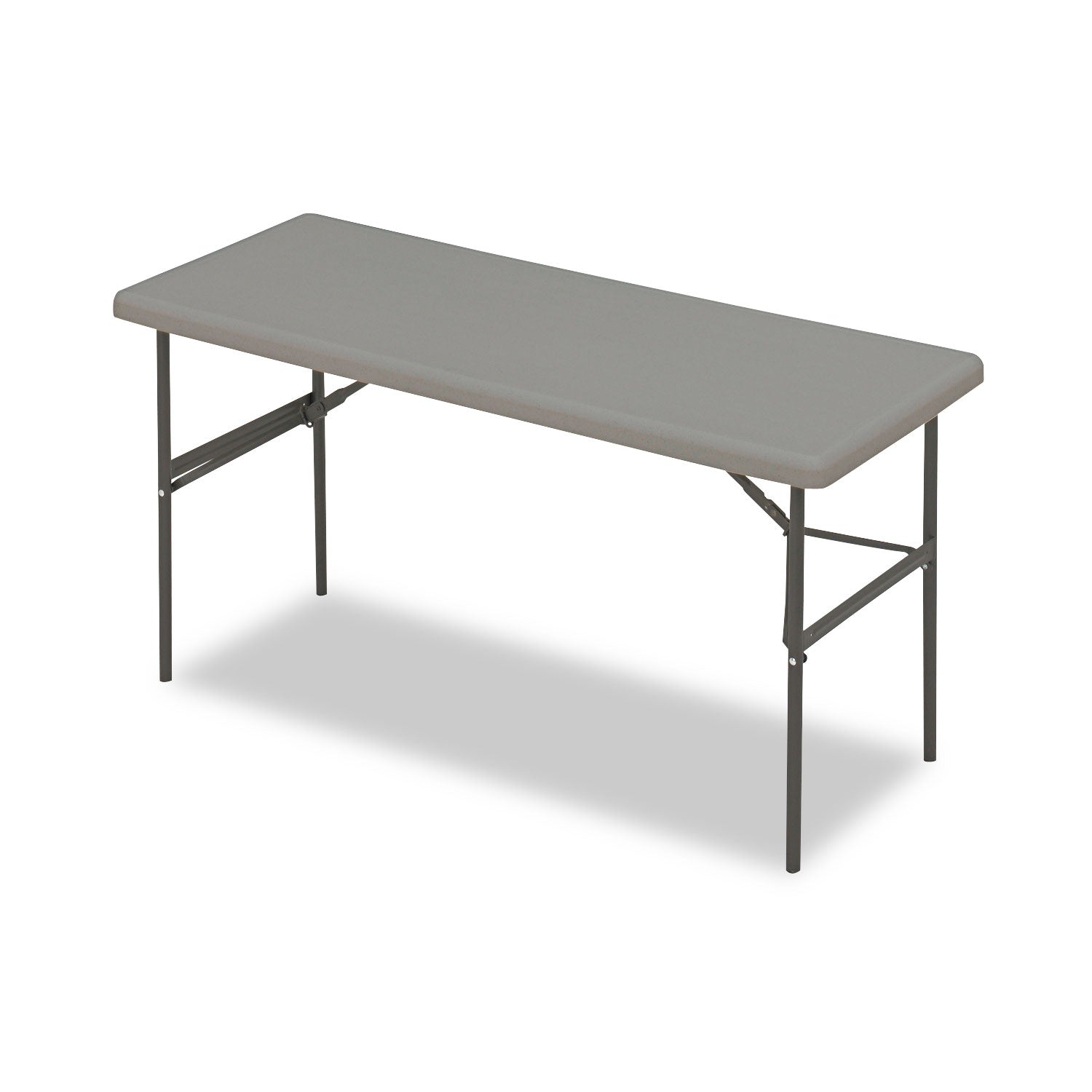 IndestrucTable Classic Folding Table, Rectangular, 60" x 24" x 29", Charcoal - 