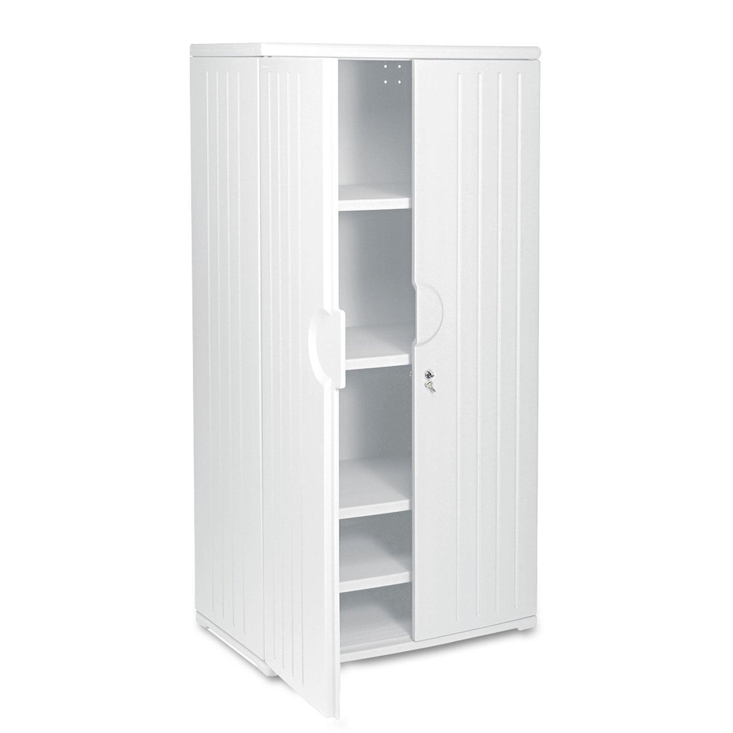 Rough n Ready Storage Cabinet, Four-Shelf, 36w x 22d x 72h, Platinum - 