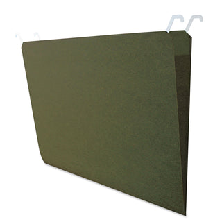 Hanging File Folders with Innovative Top Rail, Legal Size, 1/4-Cut Tabs, Standard Green, 20/Pack