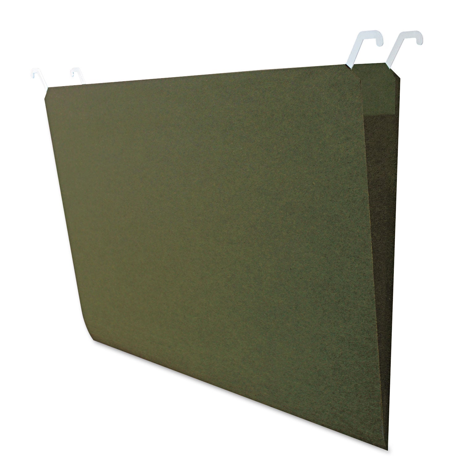 Hanging File Folders with Innovative Top Rail, Legal Size, 1/4-Cut Tabs, Standard Green, 20/Pack - 