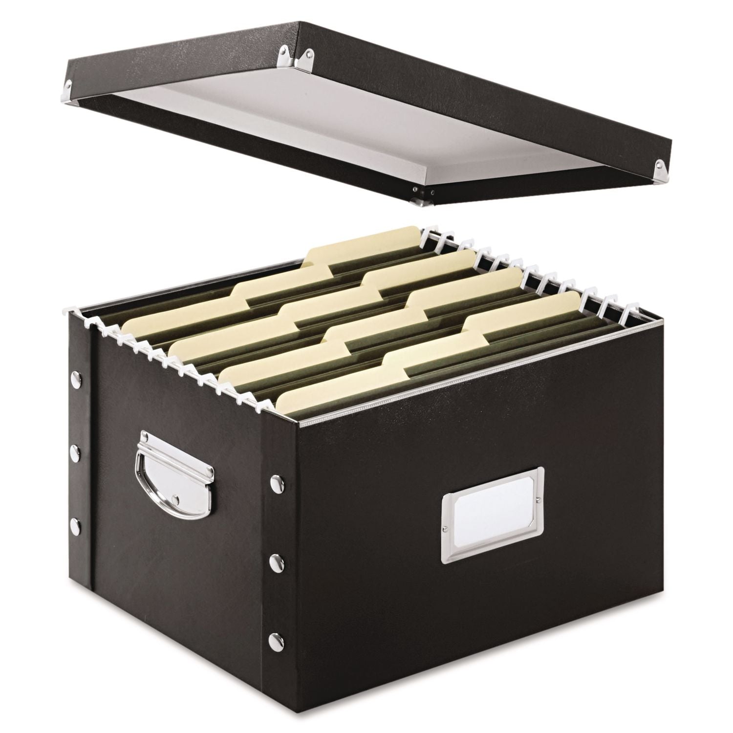 File Box, Letter/Legal Files, 16.25" x 9.75" x 13.25", Black