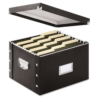 File Box, Letter/Legal Files, 16.25" x 9.75" x 13.25", Black