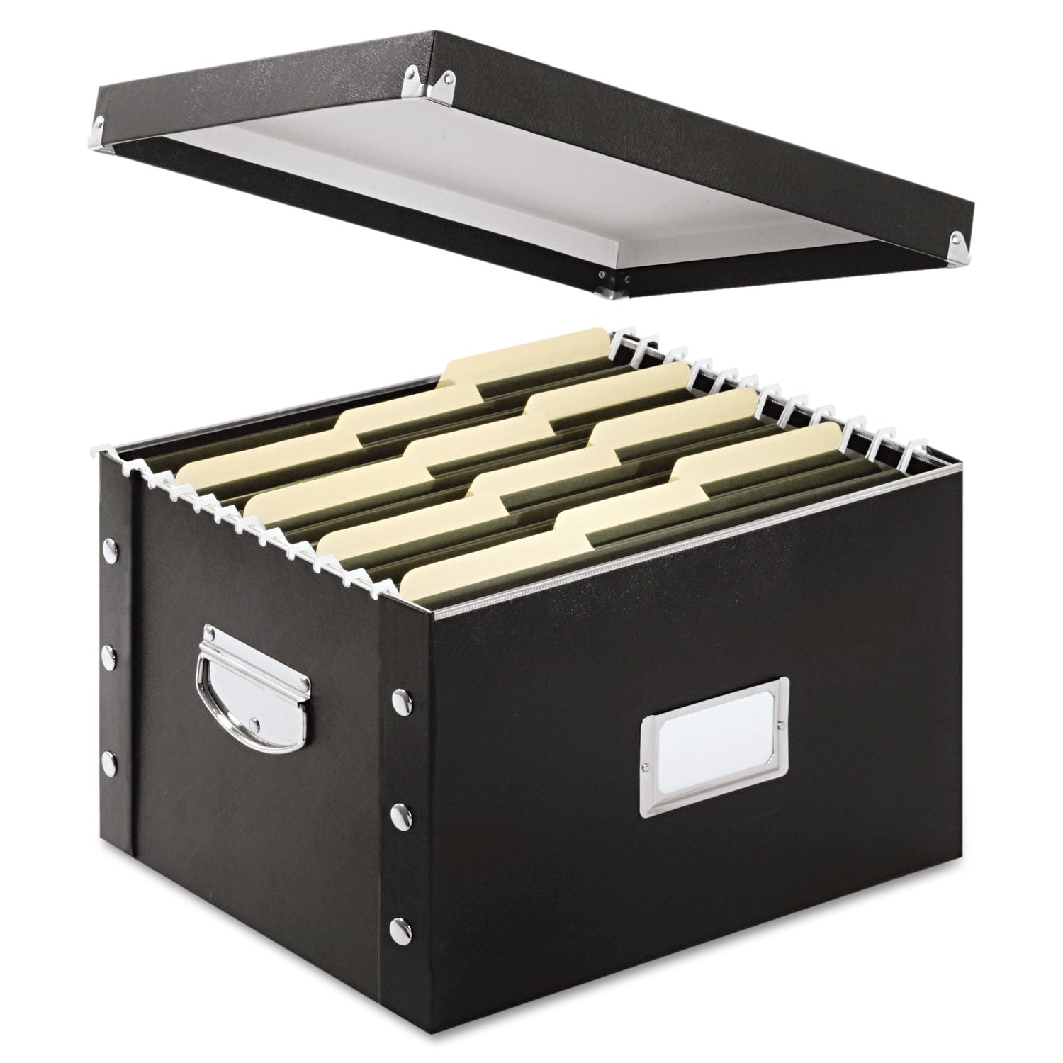 File Box, Letter/Legal Files, 16.25" x 9.75" x 13.25", Black - 