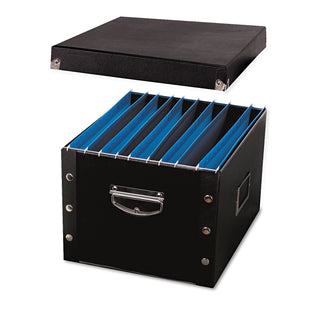 File Box, Letter/Legal Files, 16.25" x 9.75" x 13.25", Black - 