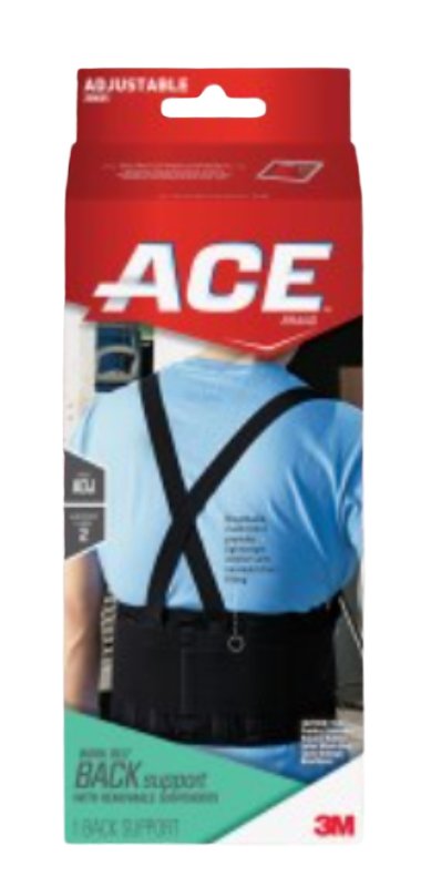 Work Belt with Removable Suspenders, One Size Fits All, Up to 48" Waist Size, Black