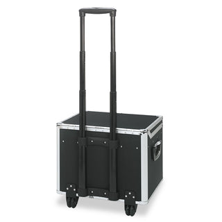 Locking Mobile File Chest, Letter/Legal Files, 17.5" x 15.5" x 14.5", Black/Chrome - 