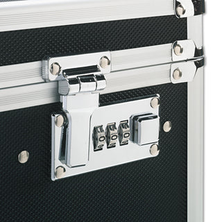 Locking Mobile File Chest, Letter/Legal Files, 17.5" x 15.5" x 14.5", Black/Chrome - 