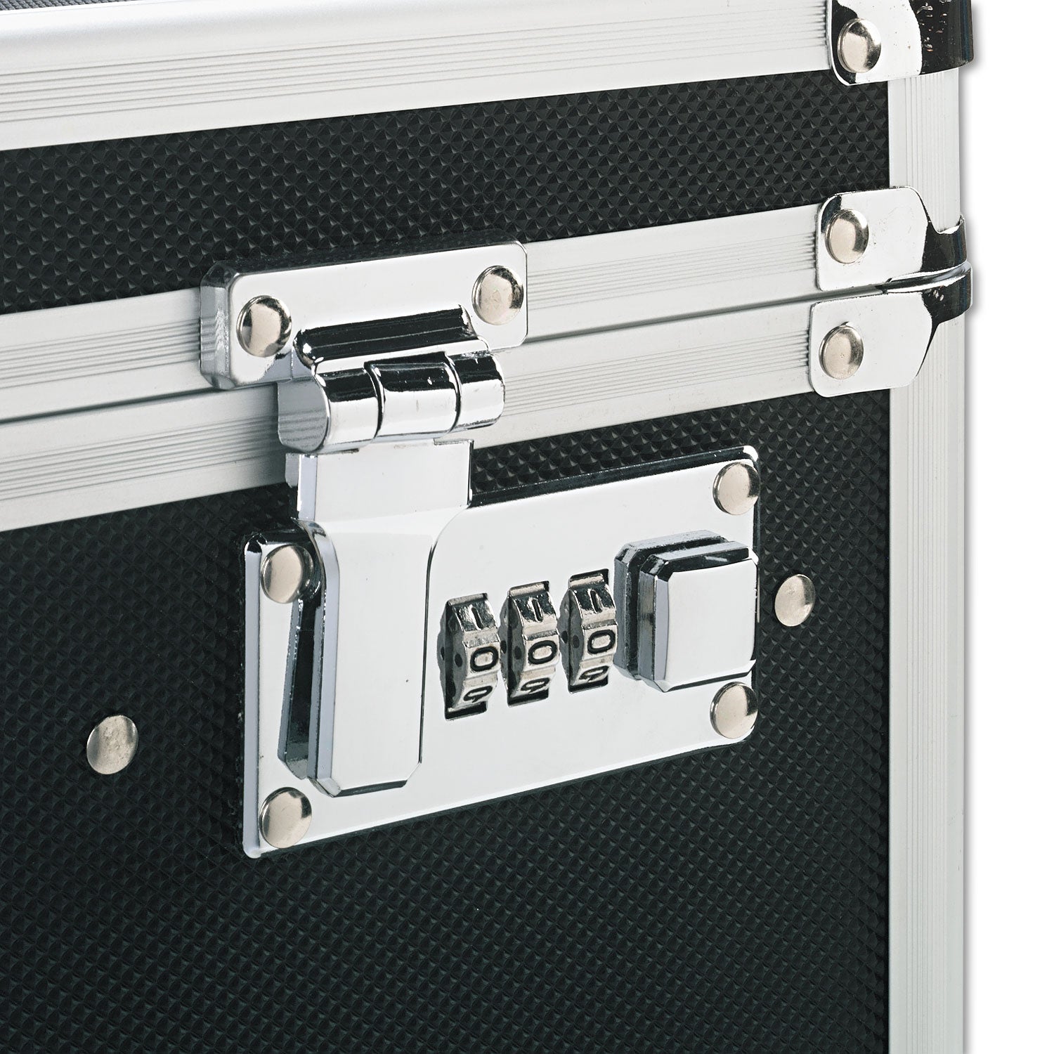 Locking Mobile File Chest, Letter/Legal Files, 17.5" x 15.5" x 14.5", Black/Chrome - 