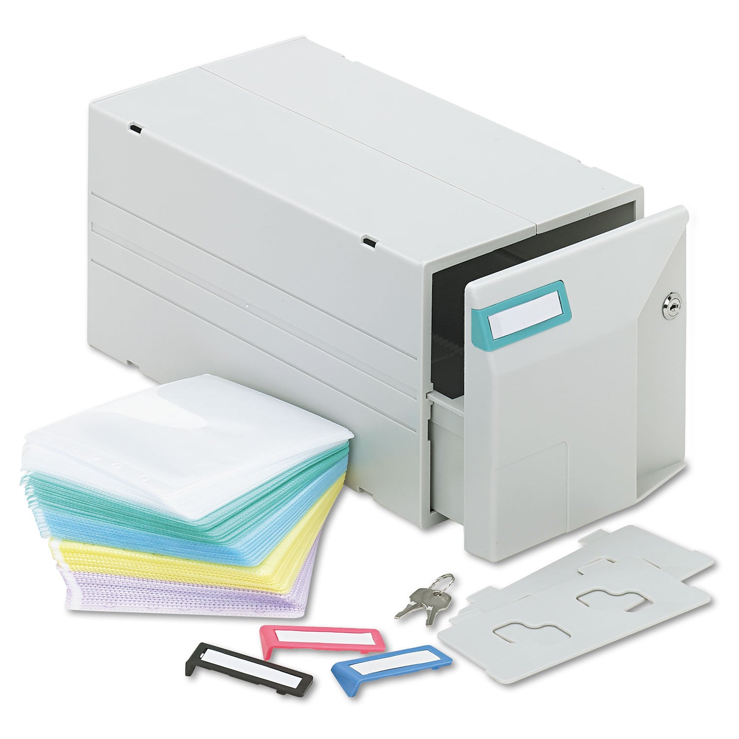 CD/DVD Storage Drawer, Holds 150 Discs, Light Gray - 