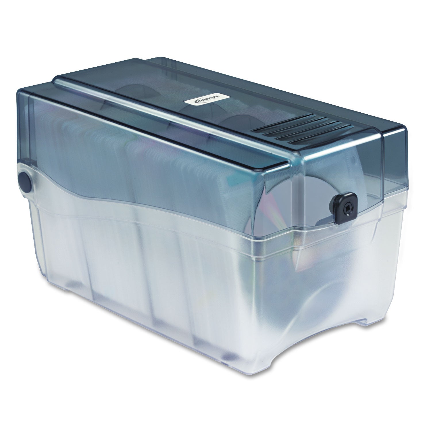CD/DVD Storage Case, Holds 150 Discs, Clear/Smoke - 