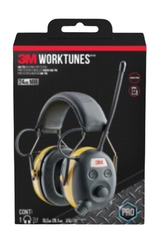Tekk Protection Protection Digital WorkTunes Earmuffs - Stereo - Yellow, Black - Wired - Over-the-head - Binaural - Circumaural - 1