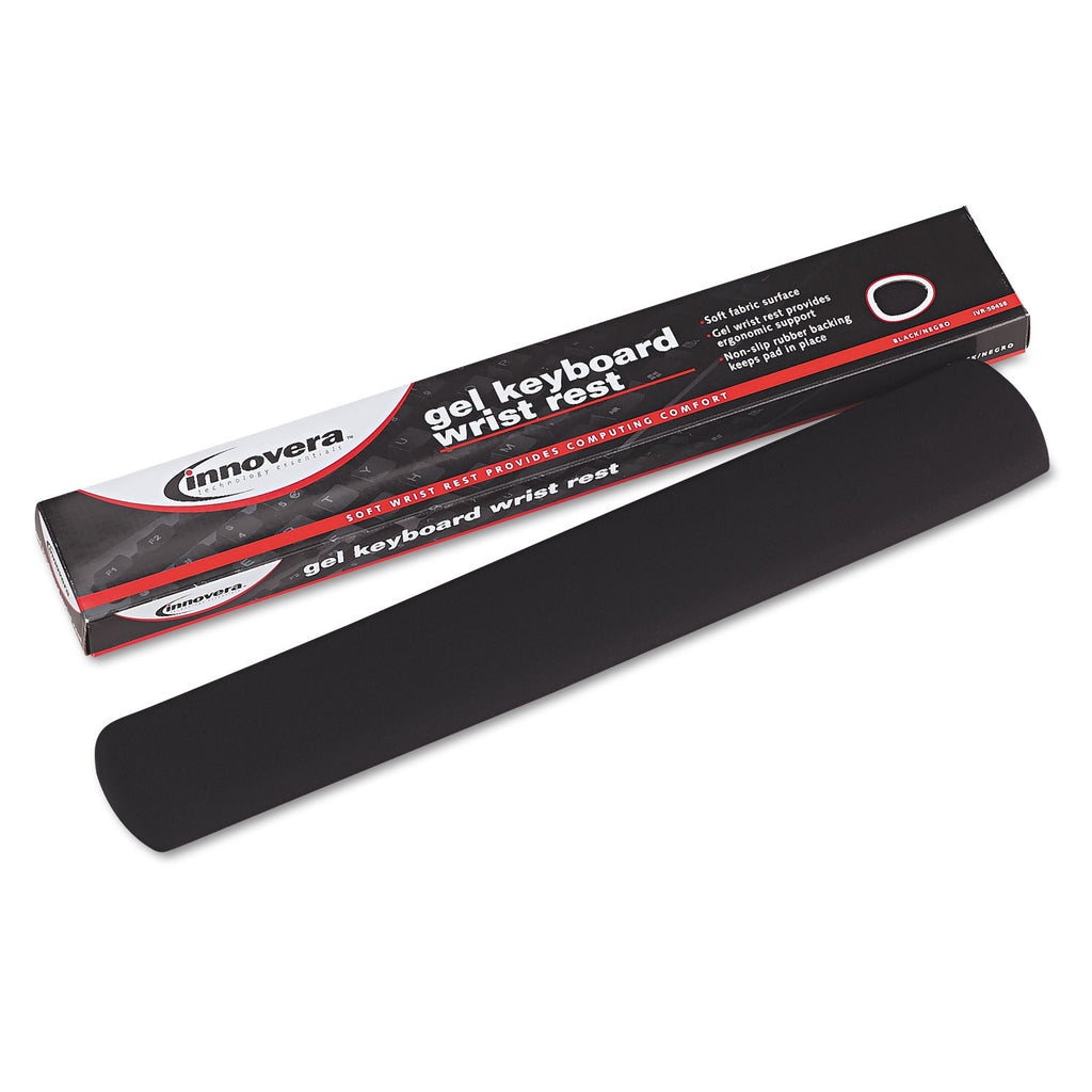 Fabric-Covered Gel Keyboard Wrist Rest, 19 x 2.87, Black - 