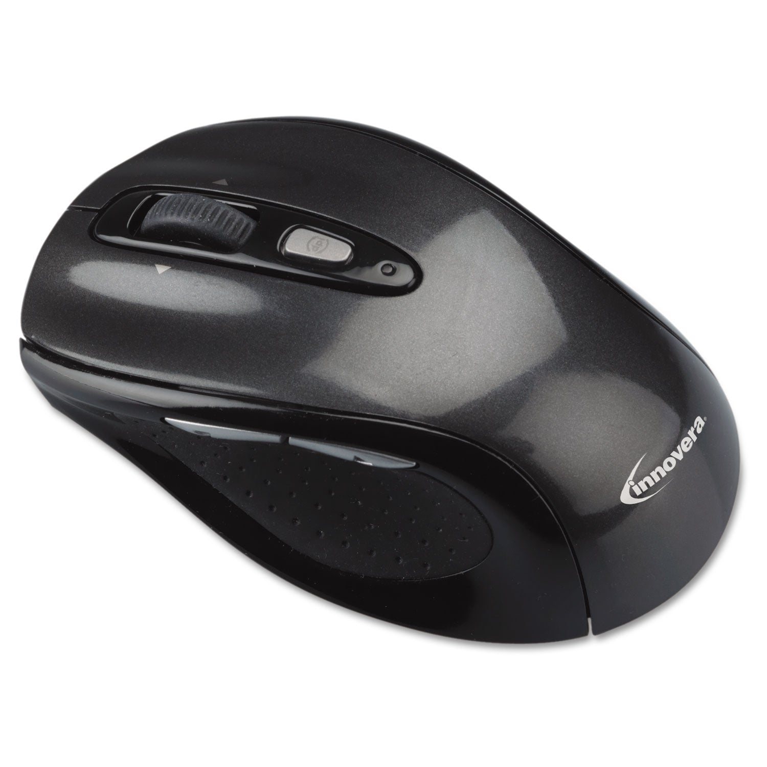 Wireless Optical Mouse with USB-A, 2.4 GHz Frequency/32 ft Wireless Range, Left/Right Hand Use, Gray/Black - 