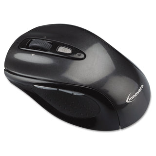 Wireless Optical Mouse with USB-A, 2.4 GHz Frequency/32 ft Wireless Range, Left/Right Hand Use, Gray/Black - 