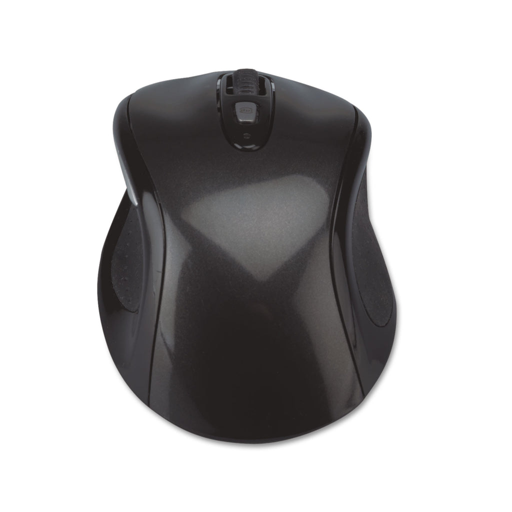 Wireless Optical Mouse with USB-A, 2.4 GHz Frequency/32 ft Wireless Range, Left/Right Hand Use, Gray/Black - 