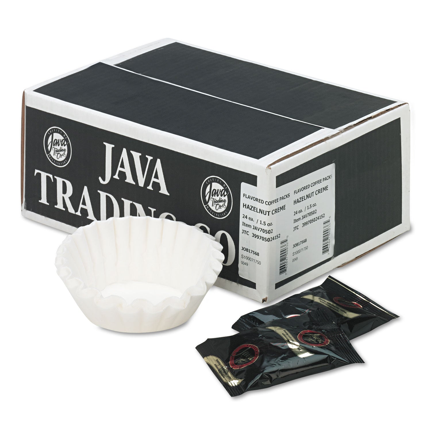 Coffee Portion Packs, 1.5oz Packs, Hazelnut Creme, 24/Carton - 