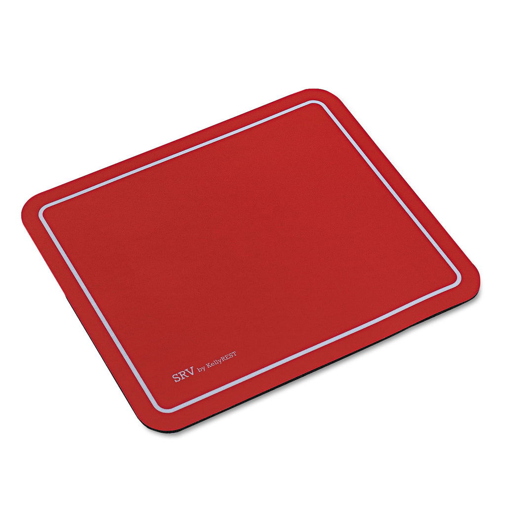 Kelly Computer Supply - SRV Optical Mouse Pad, Nonskid Base, 9 x 7-3/4, Red, Sold as 1 EA