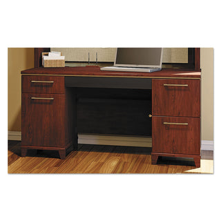 Enterprise Collection Double Pedestal Desk, 60" X 28.63" X 29.75", Harvest Cherry, (box 2 Of 2)