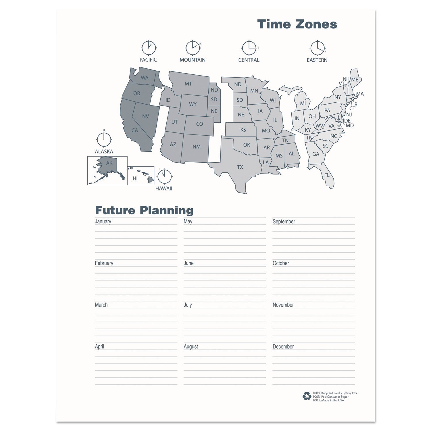 14-Month Recycled Ruled Monthly Planner, 8.75 x 6.78, Black Cover, 14-Month (Dec to Jan): 2023 to 2025 - 3