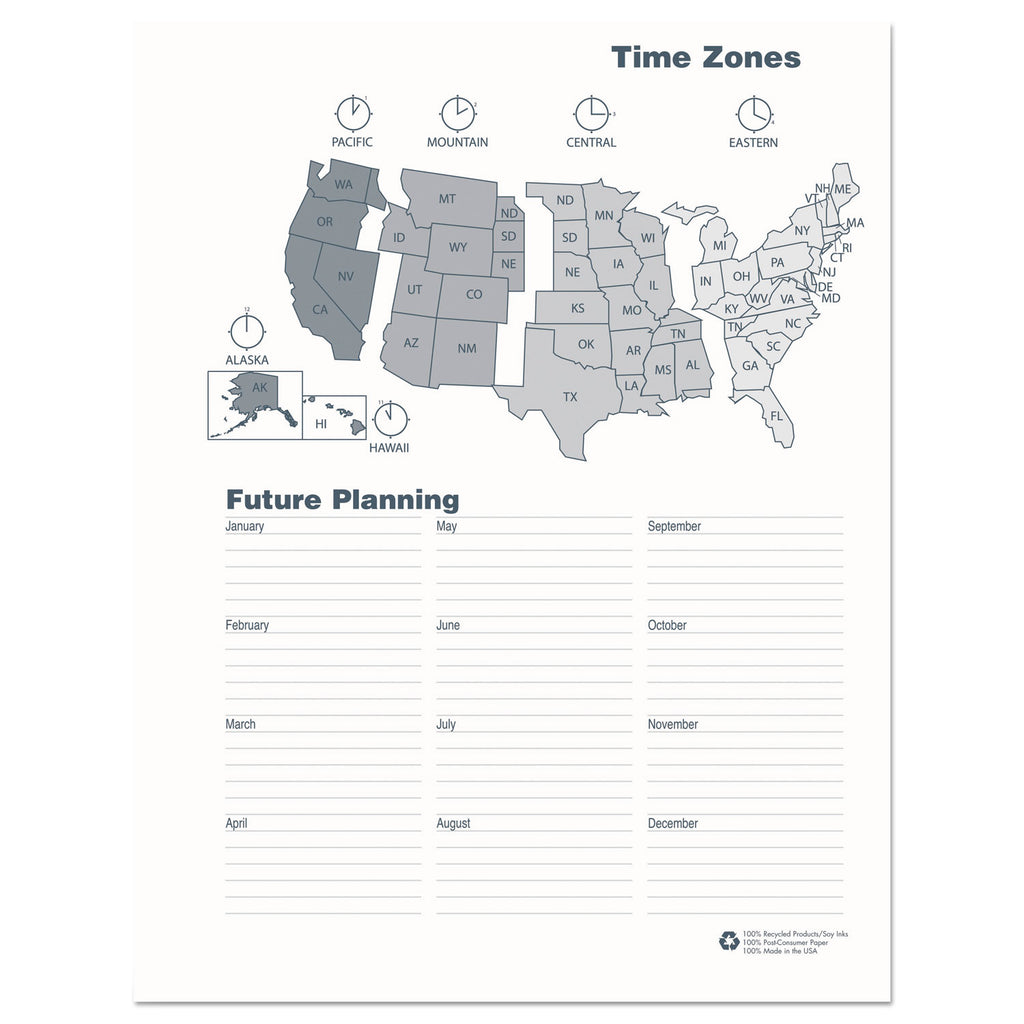 14-Month Recycled Ruled Monthly Planner, 11 x 8.5, Black Cover, 14-Month (Dec to Jan): 2023 to 2025