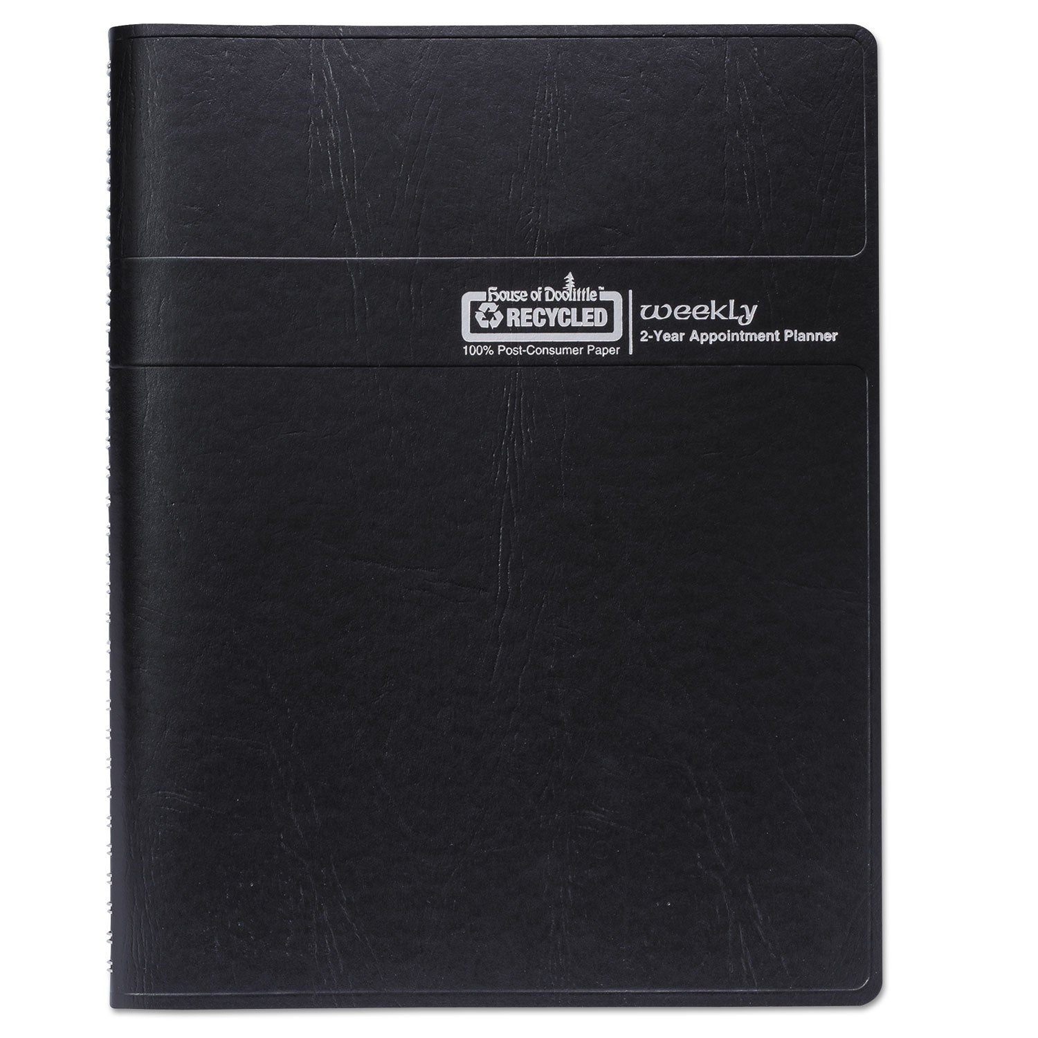 Recycled Professional Weekly Planner, 15-Minute Appts, 11 x 8.5, Black Wirebound Soft Cover, 24-Month (Jan-Dec): 2024-2025 - 