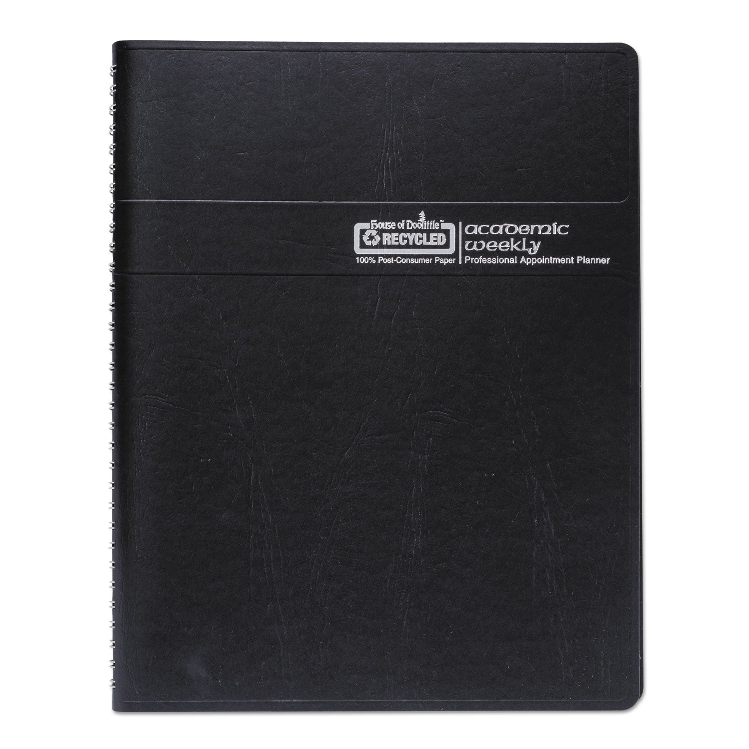 Recycled Professional Weekly Planner, 15-Minute Appts, 11 x 8.5, Black Wirebound Soft Cover, 12-Month (Aug-July): 2023-2024 - 