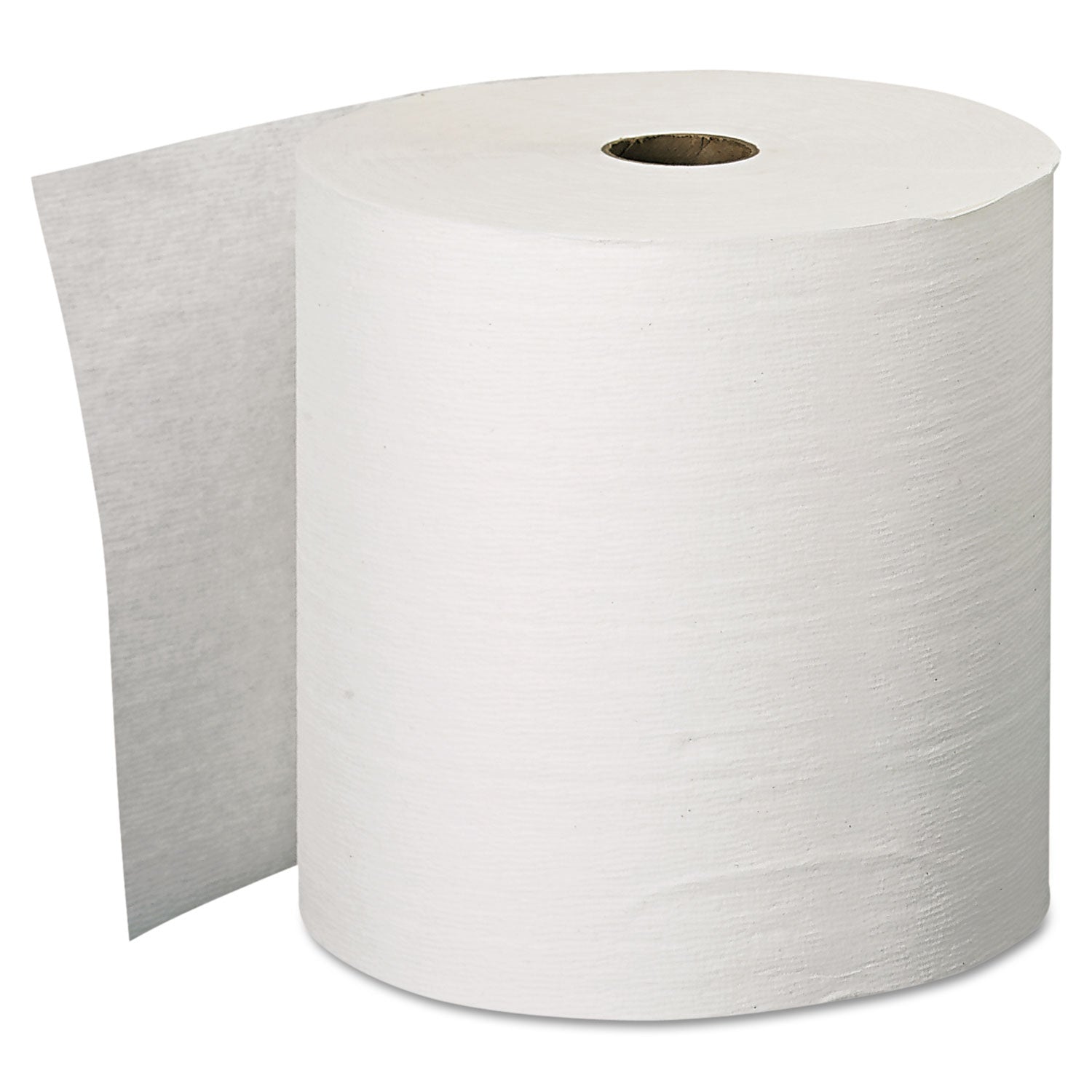 Hard Roll Paper Towels with Premium Absorbency Pockets, 1-Ply, 8" x 600 ft, 1.5" Core, White, 6 Rolls/Carton - 