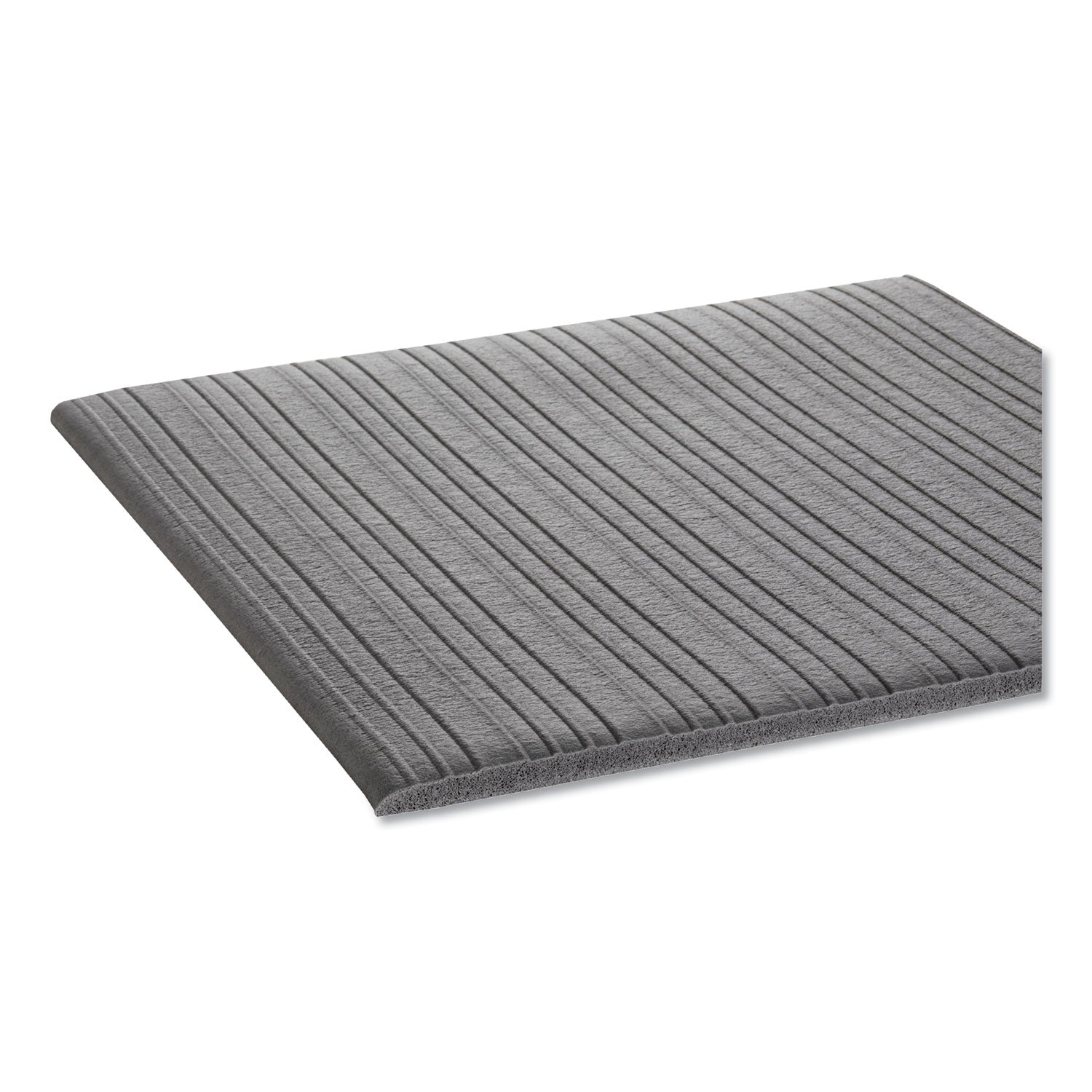 Ribbed Anti-Fatigue Mat, Vinyl, 27 x 36, Gray - 