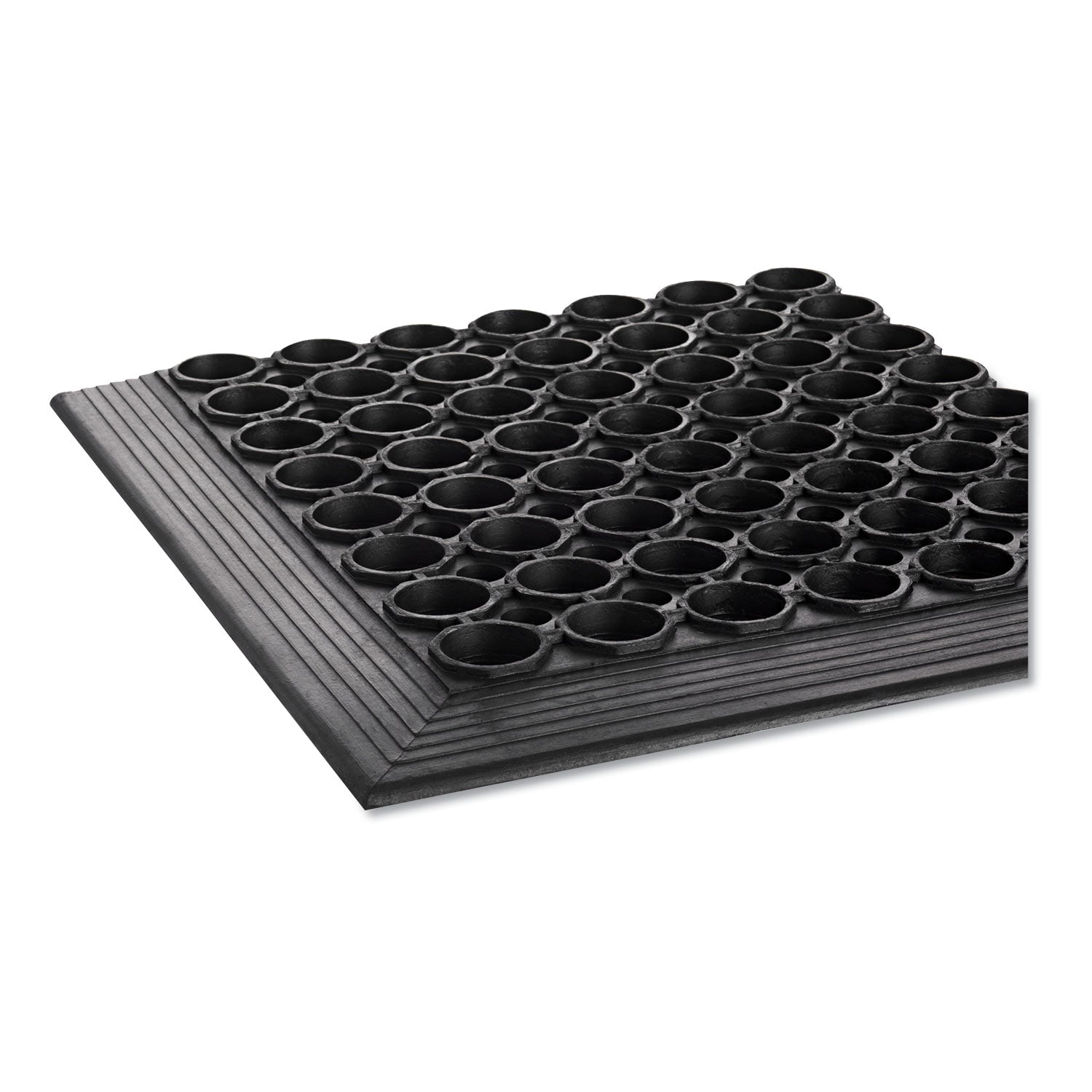 Safewalk-Light Drainage Safety Mat, Rubber, 36 x 60, Black - 