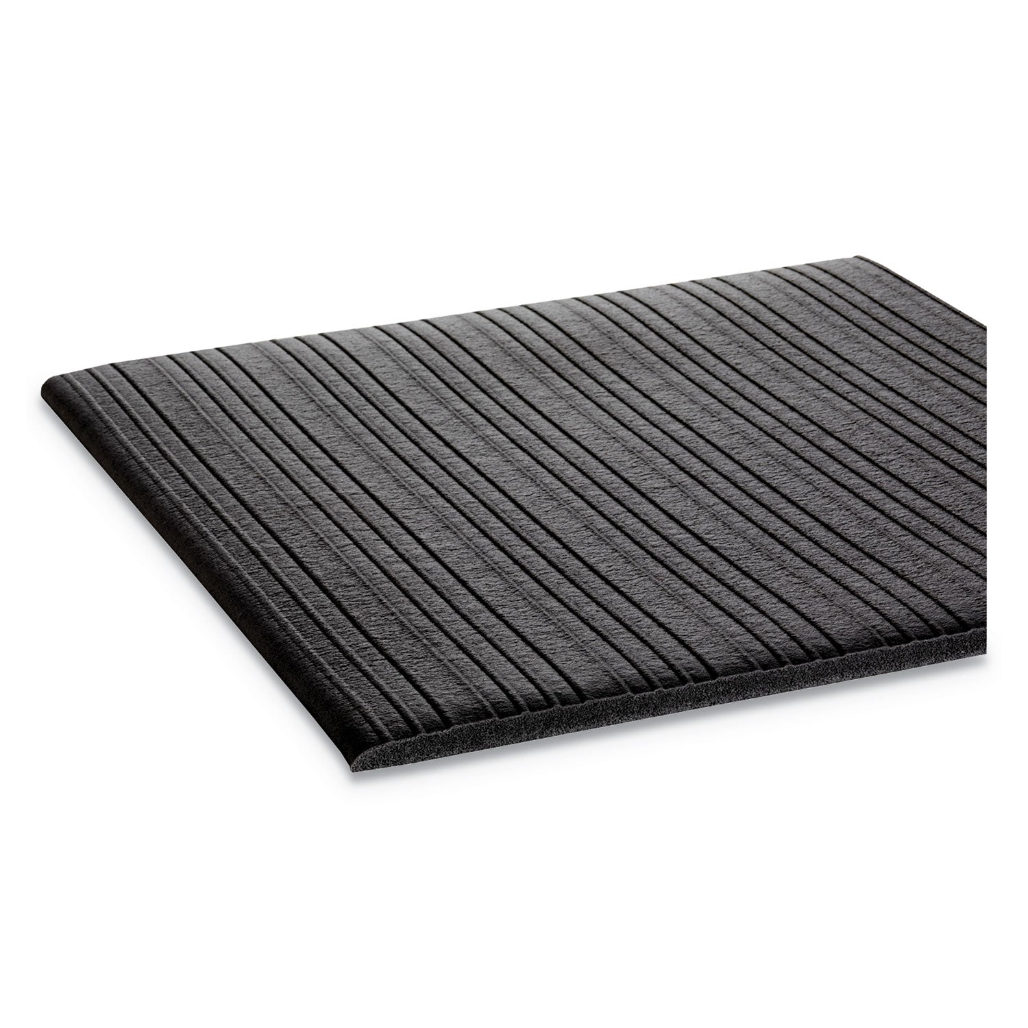 Ribbed Vinyl Anti-Fatigue Mat, 36 x 60, Black - 