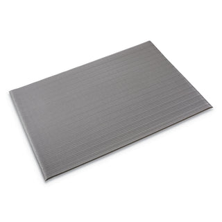 Ribbed Anti-Fatigue Mat, Vinyl, 27 x 36, Gray - 