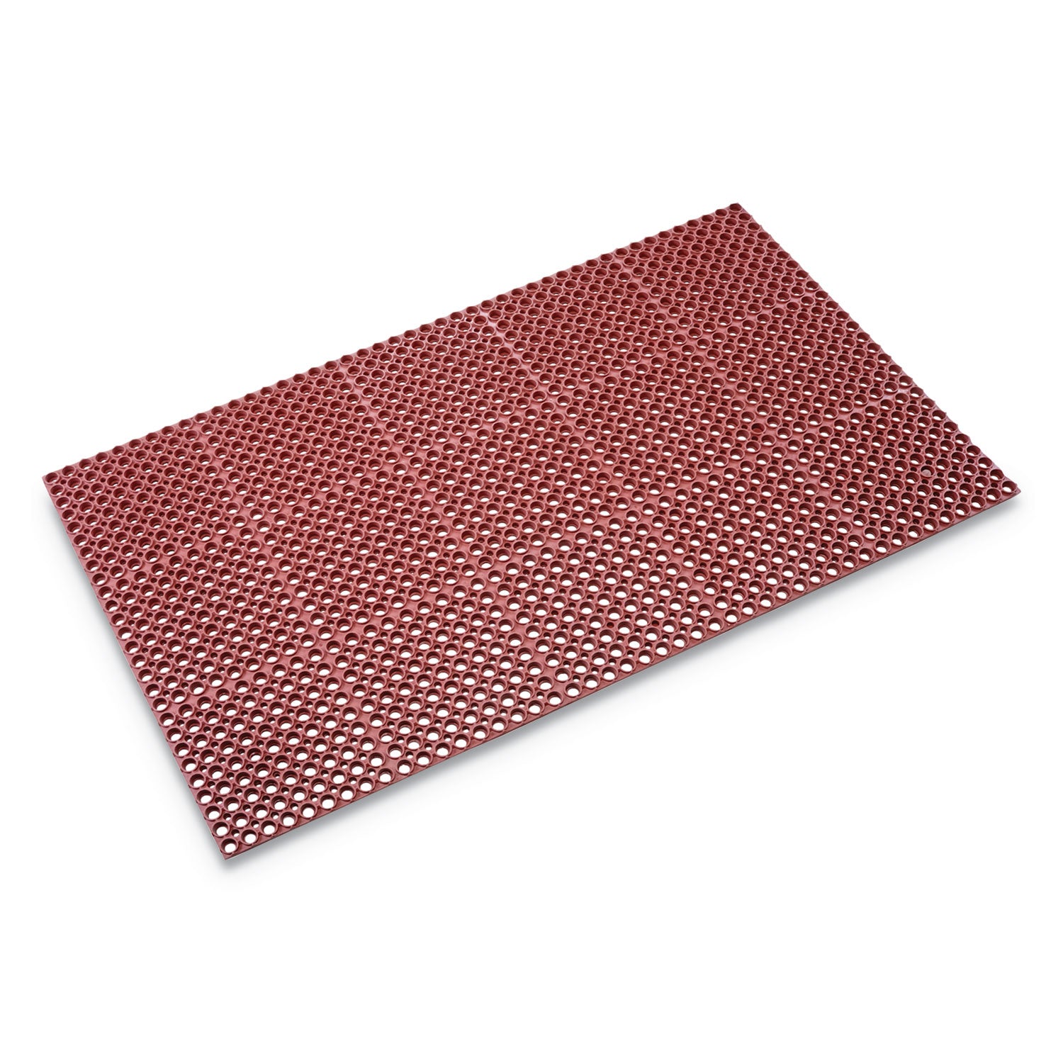 Safewalk Heavy-Duty Anti-Fatigue Drainage Mat, Grease-Proof, 36 x 60, Terra Cotta - 