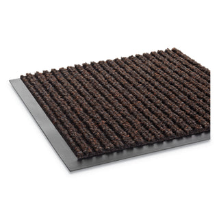 Crown Mats Needle-rib Wiper/Scraper Mat - Entryway, Indoor - 72" Length x 48" Width x 0.313" Thickness - Rectangular - Polyethylene Terephthalate (PET) - Brown - 1Each - 2